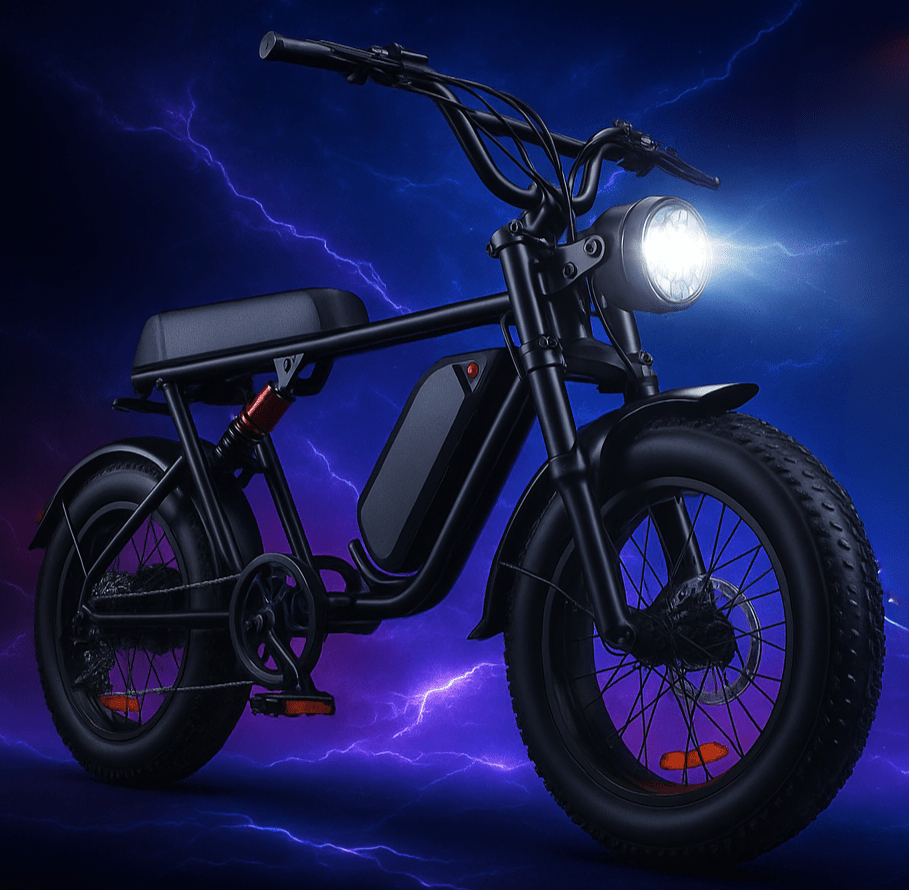 Bicicleta electrica PowerBike con motor 1000W, neumaticos 20x4 y doble suspension